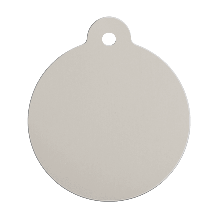 Vue arrière - Médaille personnalisable pour chien ou chat - Red Dingo Émail pailleté rose vif 38.00mm